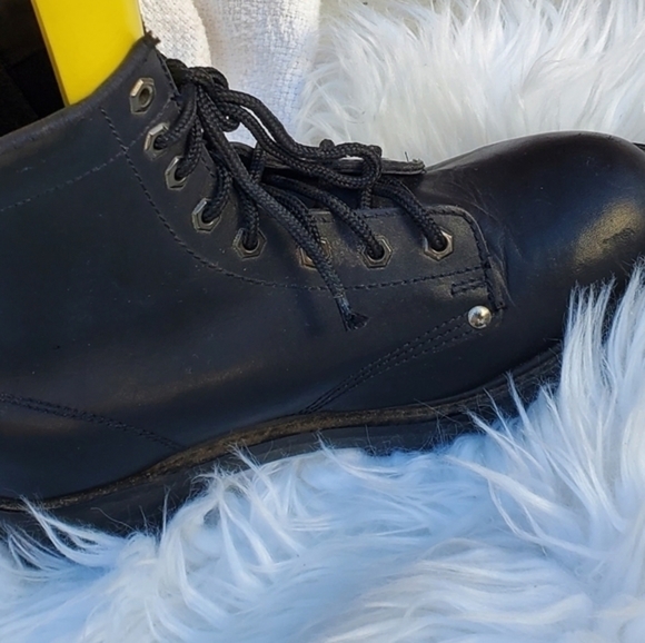 Harley Oil Reistant Leather zip boots 10 - Picture 8 of 13